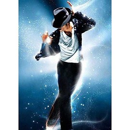 DIY 5D Diamond Painting Kit, Michael Jackson King Of Dance Full Diamond Embroidery Rhinestone Cross Stitch Arts Craft Supply for Home Wall Decor 30x40 cm