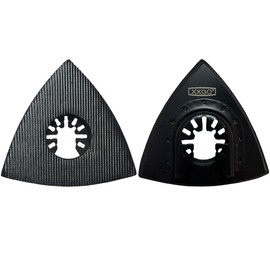 XXGO 105 Pcs Oscillating Multi Tool Sanding Pads Kits 2 Pcs Triangle Sanding Pads 3 Pcs Finger Sanding Pads 100 Pcs Multi Tool Sandpaper for Wood Sanding XG3105