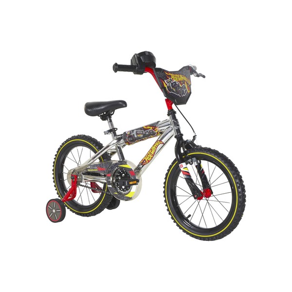 16" Hot Wheels Bike with Training Wheels and Rev' Grip