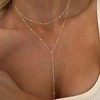 Lariat Gold Long Necklaces for Women Drop Chain Necklace Y-Shaped