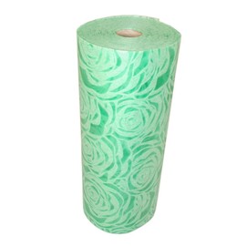 Dekoflor Table Runner, Table Decoration, Unique Rose Design (Waterproof, Lotus Effect, Velvety Surface, 25 m Roll, 30 cm Width, 100% Nylon), Mint