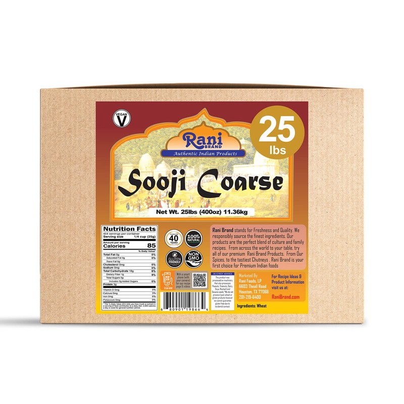 Rani Sooji Coarse (Farina, Suji, Rava, Rawa, Wheat Semolina) Flour
