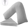 BuzzBuy V shaped pillowcase cover,Pack of 2 100% Poly-cotton Back