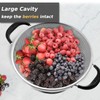 5 Qt Colander 18/8 Stainless Steel Colander Silicone Handle Easy
