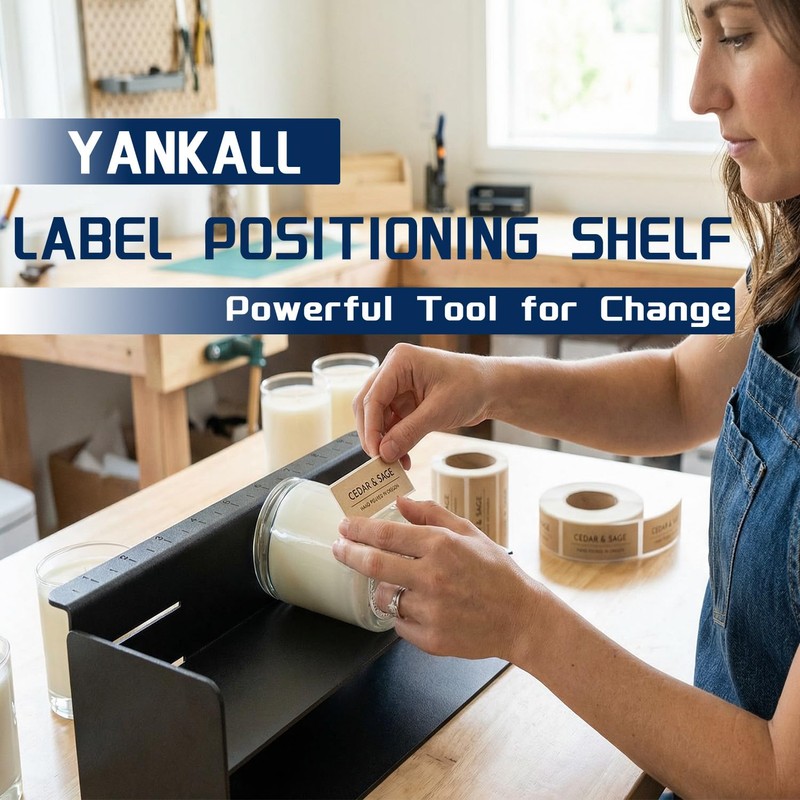 Label Positioning Shelf Candle Label Application Tool for Jars &