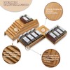 Angimio Bamboo Spice Rack Drawer Organizer - 8 Pieces Set-