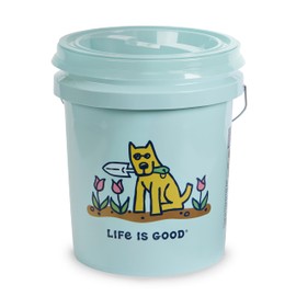 LIFE IS GOOD Rocket’s Garden 5-Gallon Airtight Storage Bucket with Twist Top Lid – BPA-Free, Food-Safe, Perfect for Gardening, Pet Food & Bird Seed