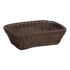 Saleen Multi-Purpose Basket, Suitable for Gastronomy, Rectangular, Plastic Fibre, Dark Brown