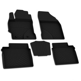 OMAC Floor Mats for Toyota Corolla 2014-2019 Sedan Car Mats All Weather 3D Custom Fit Rubber Mat Waterproof Odorless TPE Floor Liners Laser Measured Non-Slip (Black)