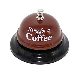 KiaoTime Campana de Mesa para Cocina, café, Bar, decoración, mostrador, Servicio, Campana de Llamada para un Escritorio de café – Metal, Boda, Colgante