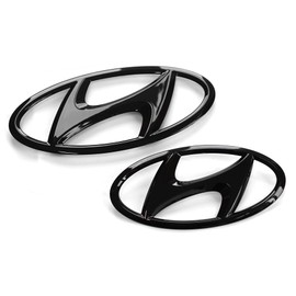 Hyundai 9999Z057258 Logo Emblem 2-Piece Black