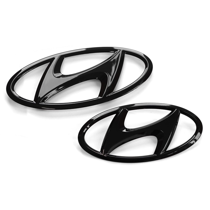 Hyundai 9999Z057258 Logo Emblem 2-Piece Black