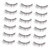 WOONEKY 20 Pairs Natural Look Faux Eyelashes Lightweight Comfortable Reusable