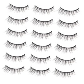 WOONEKY 20 Pairs Natural Look Faux Eyelashes Lightweight Comfortable Reusable Strip Lashes for Enhanced and Beautiful Makeup Application