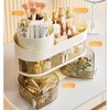 FUKWUNTO Cosmetic storage box with Brush Case Dustproof Desk Make