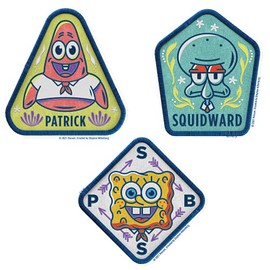 Spongebob Kamp Koral Character Badge Stickers Pack of 3