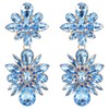 Shimmeroo Light Blue Statement Earrings for Women, Dangle Earrings Rhinestone