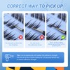 NAGARAKU Individual Eyelashes 96Pcs Cluster Lashes No Glue and Remover