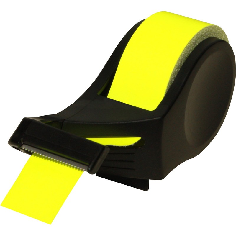 RNK CT1882 Sticky Note Roll in Dispenser Neon Yellow