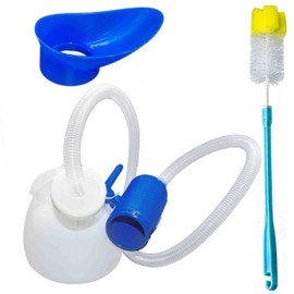 testyu Unisex Urinal Bottle 2000 ml Portable Unisex Urinal Bottle with Lid for Car Travel Unisex Men Women Children Car Jam - White