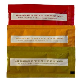JMA Shop Savory Choice Variety Pack - Chicken (6), Beef (6), Vegetable (4) - (Total of 16) Low Sodium, No Cholesterol Packets