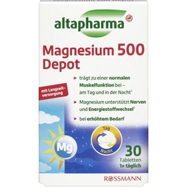 알타파마 altapharma 마그네슘 500 Depot 30정 Altapharma Magnesium 500 Depot 30 Tablets