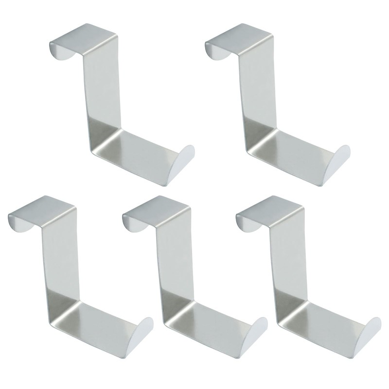 Bivethoi 5 Pcs Over The Door Hooks,Z-Shaped Reversible Sturdy Hanging