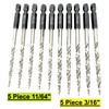 FTG USA 5 Pc 11/64" (#8), 5 Pc 3/16" (#10)