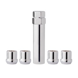 DPAccessories Chrome Wheel Locks 12x1.25 Open End Spline Tuner Locking Lug Nuts - Dual Hex LOS2L5HC-CH04LK4