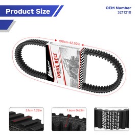 3211218 UTV Drive Belt for 2020-2025 Polaris Ranger Crew SP 570 | Crew 1000