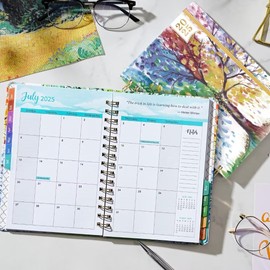 2025 Planner - 2025 Planner Weekly and Monthly from January to December 2025, 6.4"x 8.5", Planner 2025 with Elastic Closure, Inner Pocket, Coated Tabs