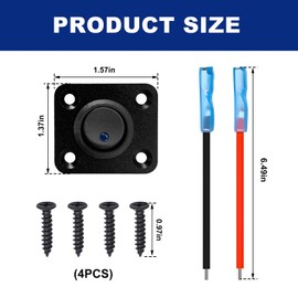 Gasedin Rocker Toggle Switch Panel, DC 12V 20A Waterproof Blue LED Round Toggle Switches, Lighted ON Off SPST Switch Control for Cars, RVs, Buses, Trailer, Camper, Boat etc