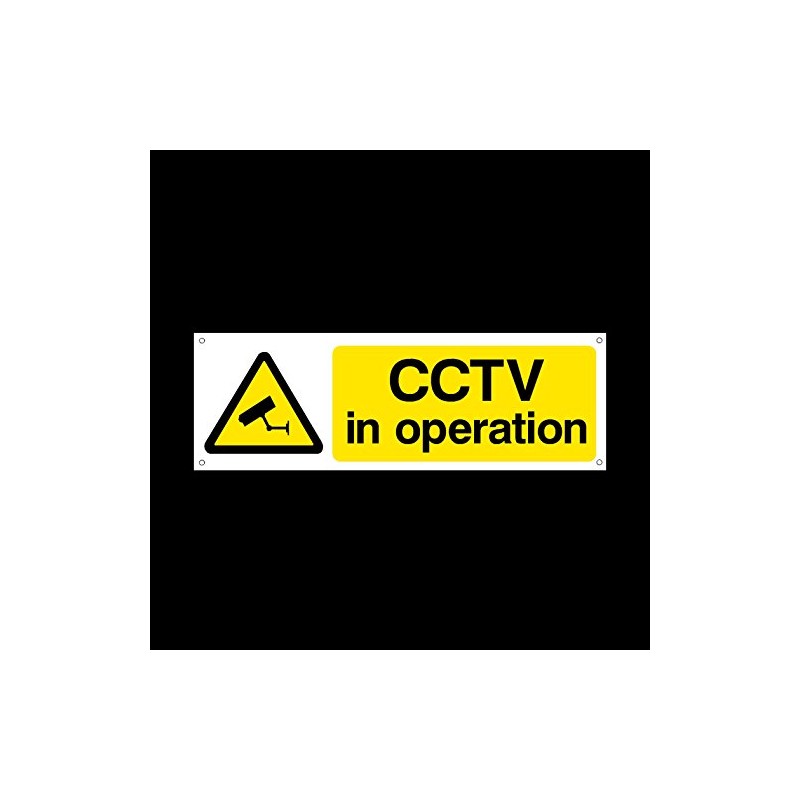 CCTV in operation 3mm Metal Sign with 4 Pre-Drilled Holes