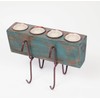 4 Hole Sugar Mold Complete Candleholder Set-Turquoise