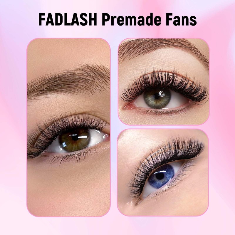 FADLASH Premade Fans Eyelash Extensions 10D 0.07 Volume Lash Fans