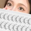 10 Paar Natürliche Wimpern Wispy Lashes, 3D Clear Band Falsche