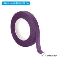 PATIKIL 30 Yard Floral Tapes, 12 Roll Florist Tape Crepe Paper Flowers Bouquets Tapes Waterproof for Bouquet Stem Wrapping, Purple (27 Meters)