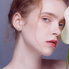 Cow Skull Earrings Sterling Silver Longhorn Head Flower Stud Earrings Jewellery Gifts Western Jewellery Earrings for Women Cowgirls, Sterling Silver, No Gemstone