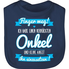 Shirtracer - Bib - Sayings - Ich habe einen verrückten Onkel - Baby Toddler Gift, 1 Navy Blue