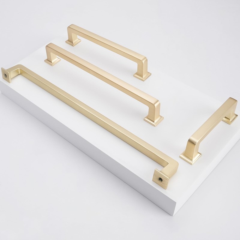 COTYKILEY 10 Pack 6-1/4 Inch(160mm) Brushed Brass Kitchen Cabinet Handles