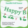 Golf Happy Birthday Banner - Green Glitter Birthday Decorations Happy