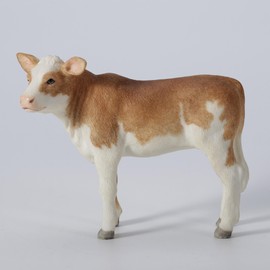 Unicorn Studios 4 Inch Ayrshire Calf Cow Cute Farm Animal Resin Figurine Collectible