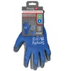 Simply Unisex Pucg002 Polyester PU Coated Gloves, Black & Blue,