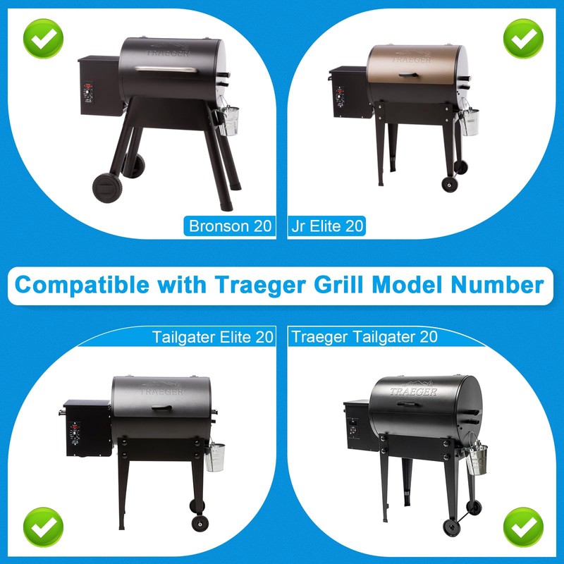 LS'BABQ SUB025 Drip Tray Replacement Parts for Traeger Tailgater 20
