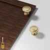Cosycove 12 Pack Stepped Round Champagne Bronze Cabinet Knobs, Sturdy