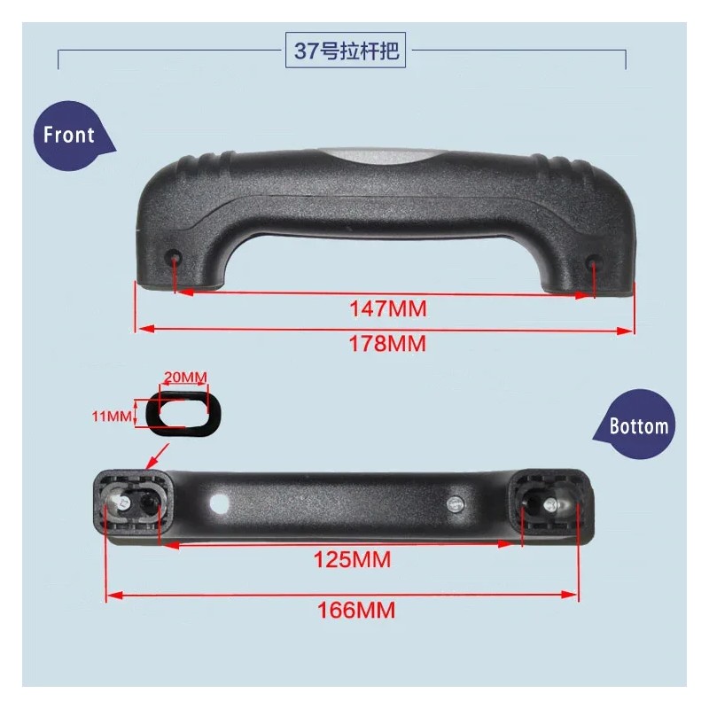 Suitcase Replacement Handle for Luggage Repair – Comfortable Screw-On Carry