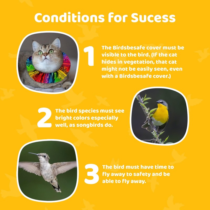 Birdsbesafe® Tribal Stripes Cat Collar Cover - Bird Warning Cat