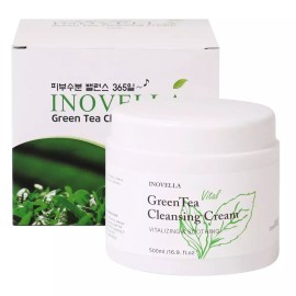 Inovel 이노벨라 피부수분 밸런스 녹차 클렌징 크림 500g Innovela Skin Moisture Balance Green Tea Cleansing Cream 500g