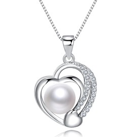 NONNYLLEI Pearl Necklace-Gifts for Women Wife Wedding Birthday Anniversary Jewelry-Mothers Day Gifts for Mom-Her Valentines Day Christmas Day Gifts