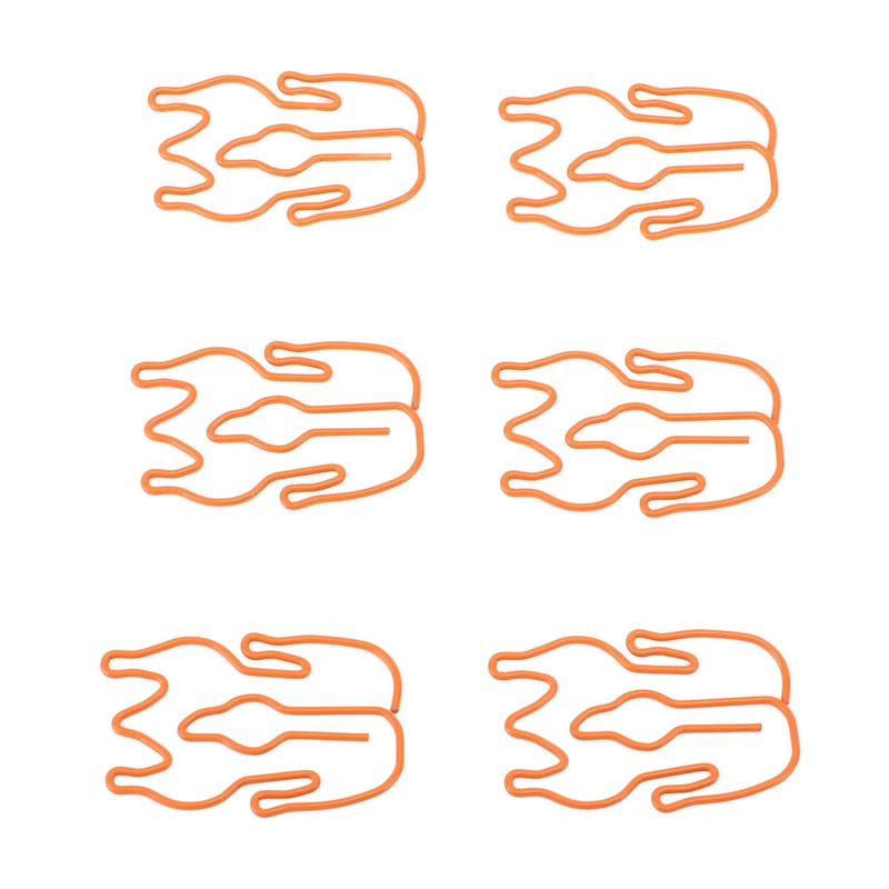 100pcs Paper Clips Cute Duck Shaped Decorative Metal Paperclips with